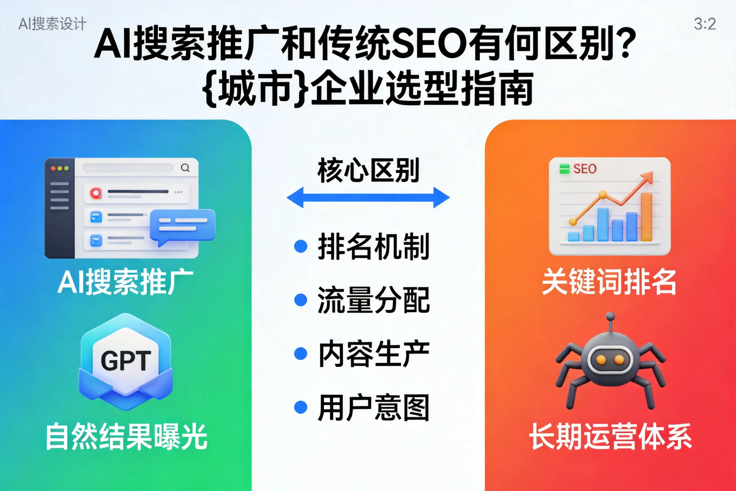 AI搜索推广和传统SEO有何区别？漳州企业选型指南