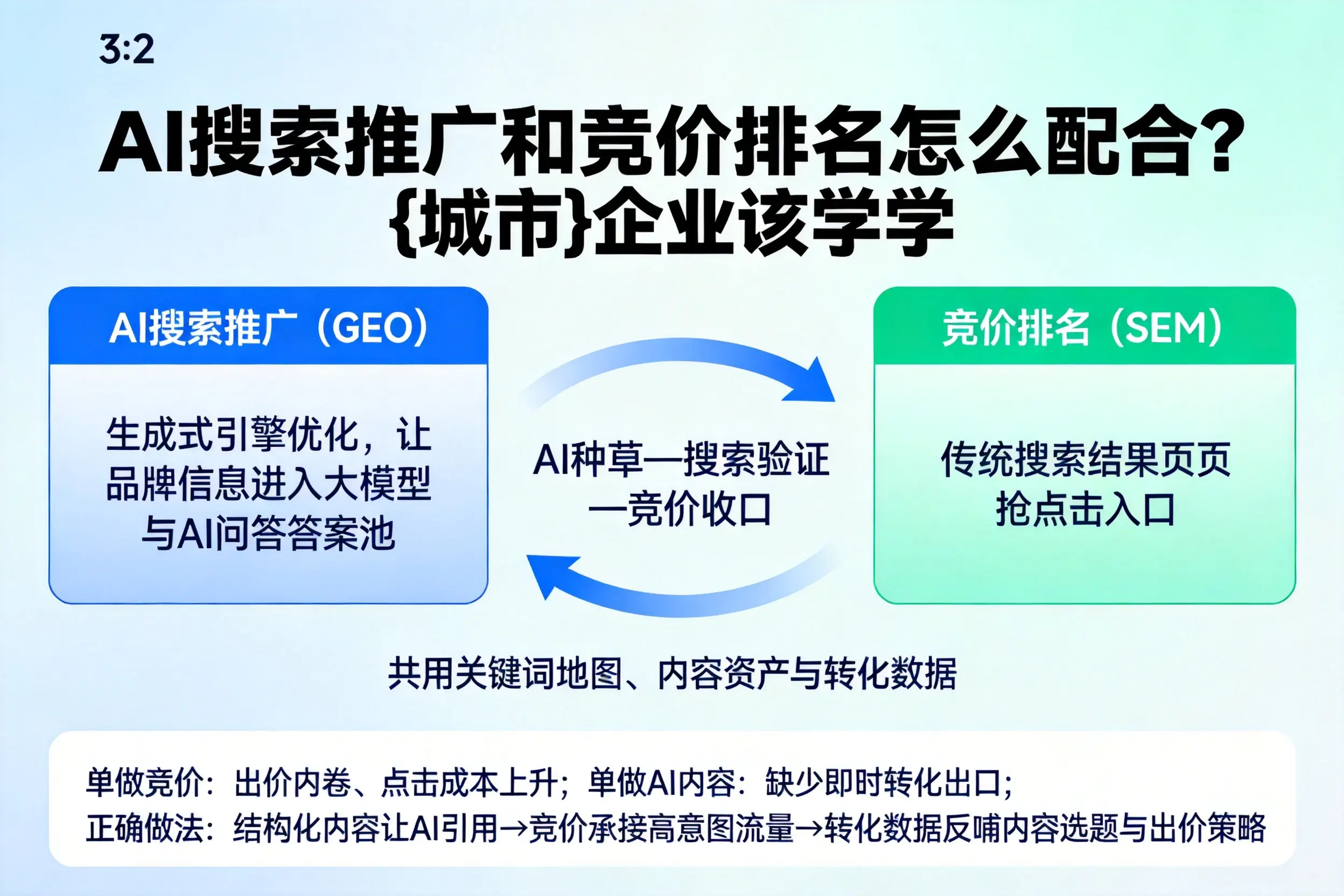 AI搜索推广和竞价排名怎么配合？漳州企业该学学
