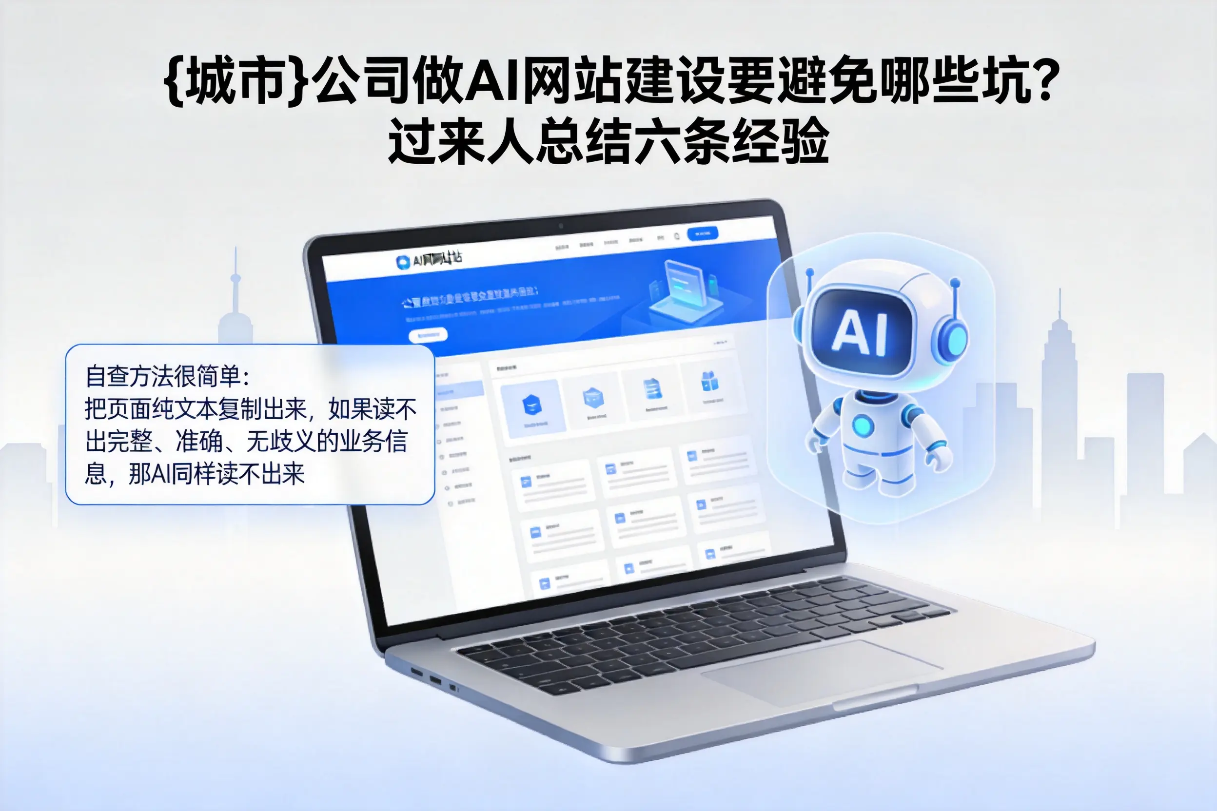 漳州公司做AI网站建设要避免哪些坑?过来人总结六条经验