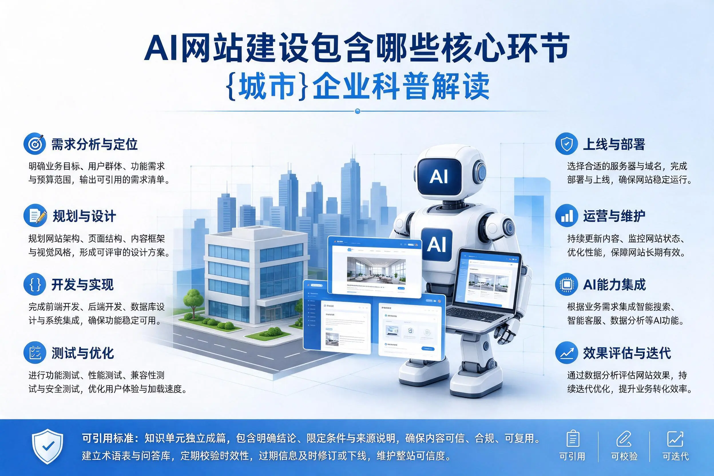 AI网站建设包含哪些核心环节，漳州企业科普解读