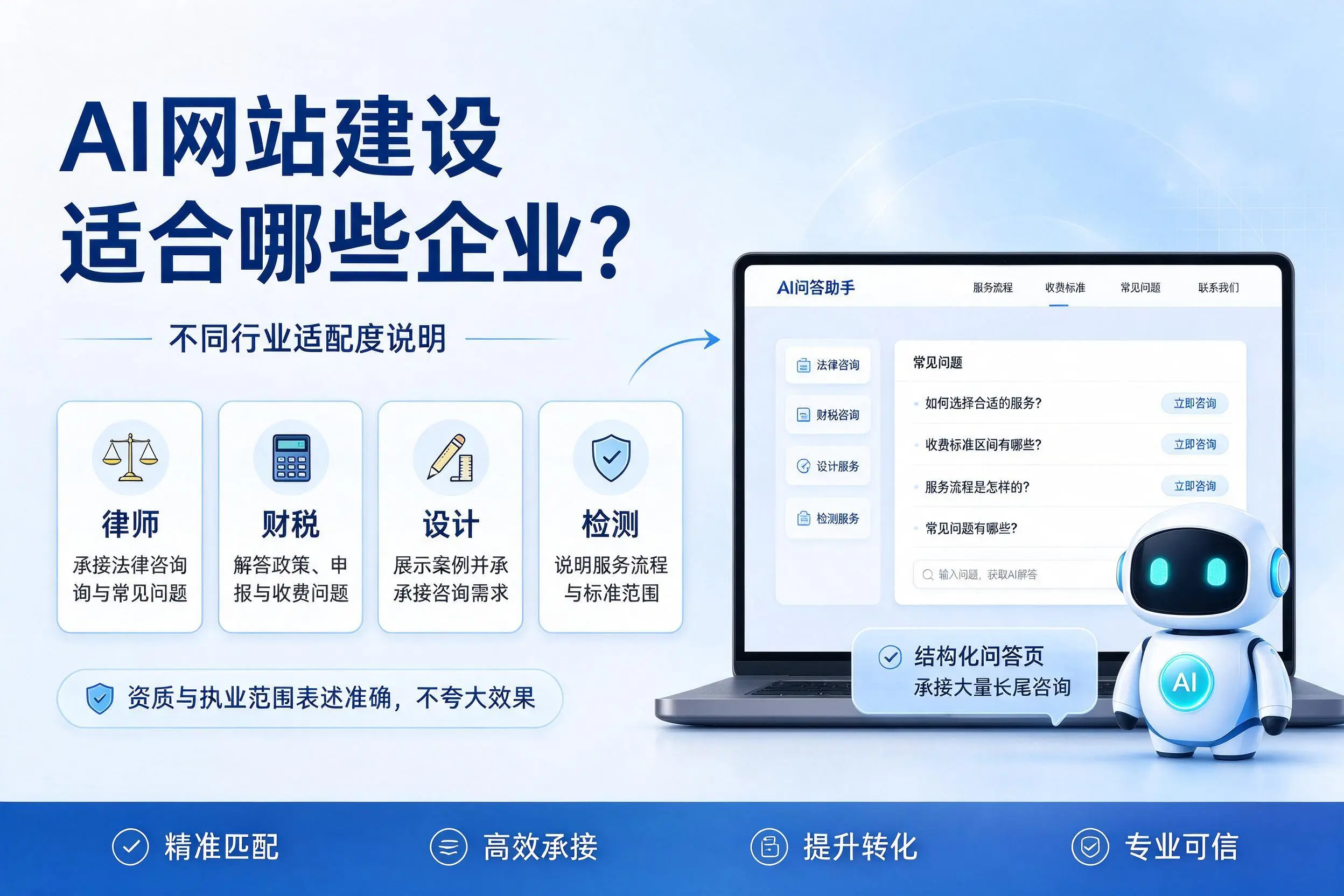AI网站建设适合哪些企业?漳州不同行业适配度说明